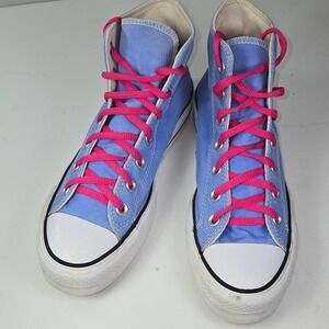 Converse Chuck Taylor All Star Platform High Top Sneakers Light Blue Pink SZ 7